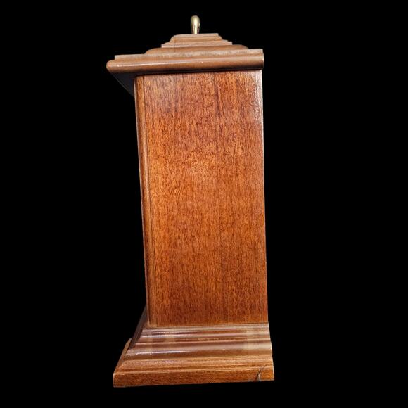 Howard Miller Mantel Clock 612-481 Quartz Brass Handle No Chimes Wood Case USA - Picture 4 of 9